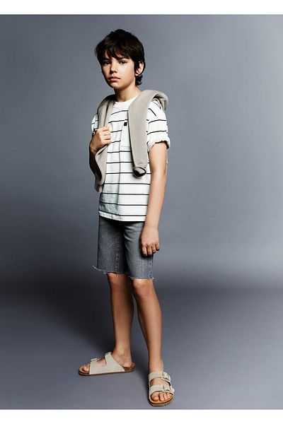 MANGO Kids Nahtlose Denim-Shorts