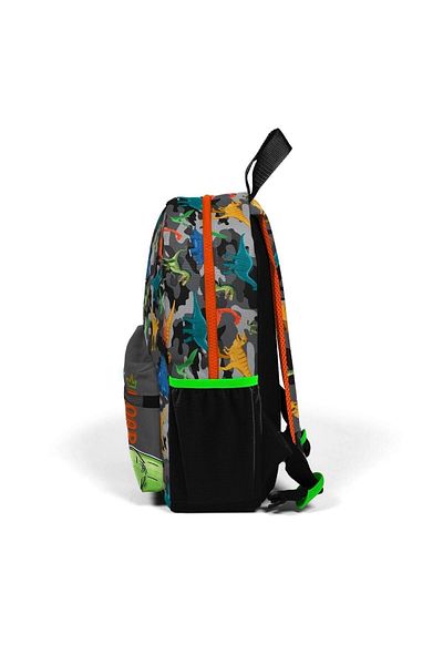 Coral High Rucsac Tiny Nest Negru Gri Dinozaur Geantă pentru grădiniță cu două compartimente