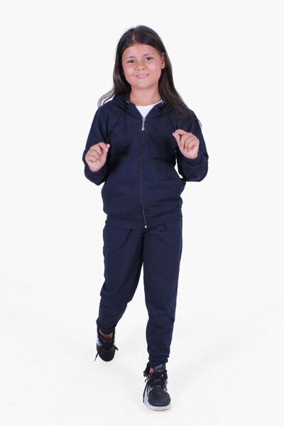 PANİO KİDS PLAIN ZIPPER GIRL TRACKSUIT