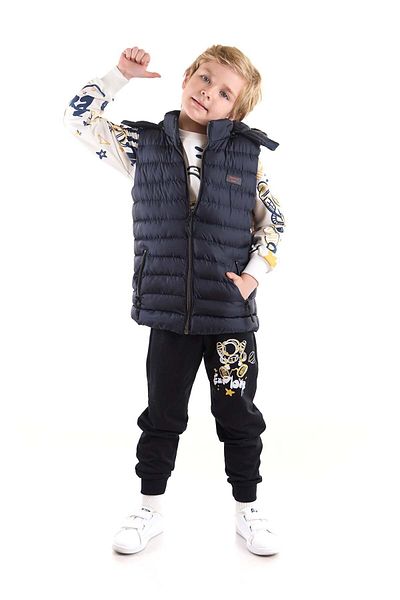 AHENGİM Aufblasbare Weste mit Kapuze für Jungen – Modetrend Ak 215051