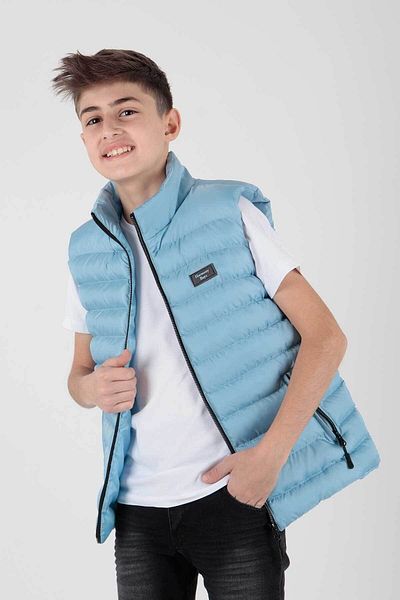 AHENGİM Boy's Hoodless Puffer Vest - Fashion Trend Ak 215354
