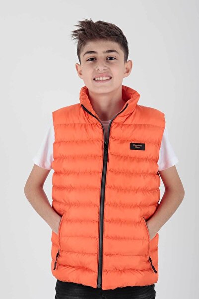 AHENGİM Boy's Hoodless Puffer Vest - Fashion Trend Ak 215354