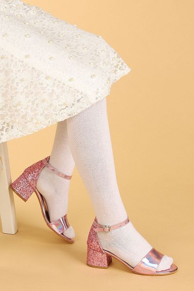 Kiko Kids Fata - Sandale Cu Toc 3 Cm Pantofi Rochie De Seara