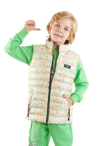 AHENGİM Boy's Robot Printed Inflatable Vest - Ak 213031