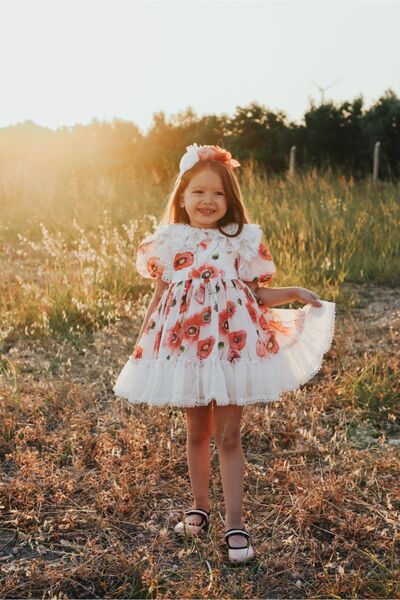 MIALORA EXCLUSİVE By Emel Ebru Özdemir Özel Tasarım Kız Çocuk  Elbise ,Taç Aksesuarlı Elbisesi, Doğum Günü Elbisesi, Kız Çocuk Abiye Elbise