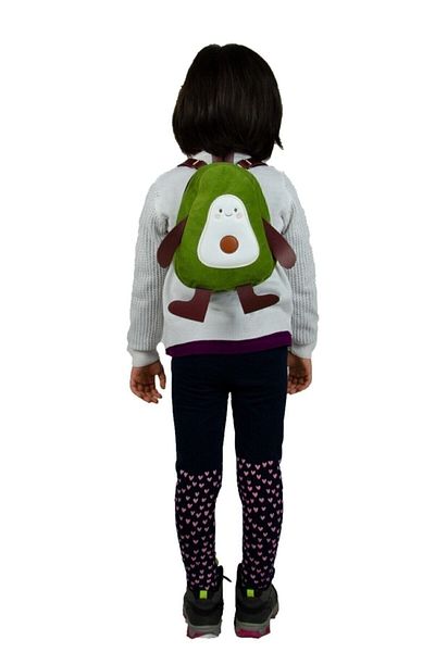 MZ Fashion Cute Avocado Plush Mini Kids Backpack Green