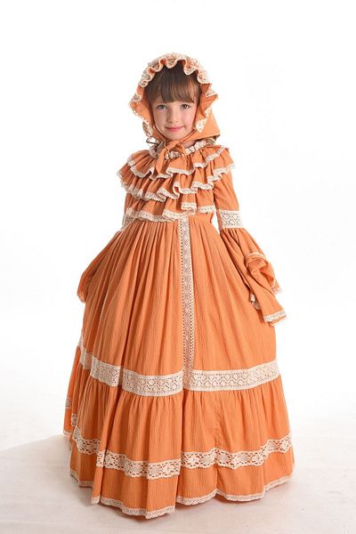 MIALORA EXCLUSİVE By Emel Ebru Özdemir Vintage κοριτσίστικο φόρεμα ειδικής σχεδίασης, βραδινό φόρεμα για κορίτσι με αξεσουάρ μαλλιών, μακρύ κοριτσίστικο φόρεμα