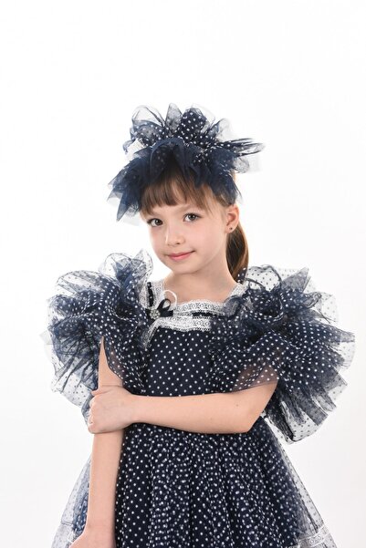 MIALORA EXCLUSİVE By Emel Ebru Özdemir Özel Tasarım Kız Çocuk Taçlı Abiye Puantiyeli Uzun Elbise