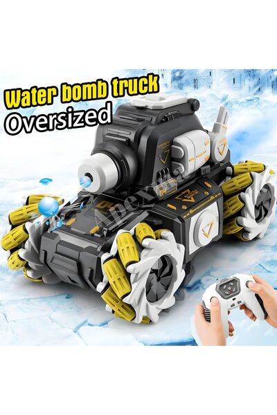 Apexma 2.4ghz Uzaktan Kumandalı Su Bombası Atan Şarjlı 360 Derece Dönebilen M...