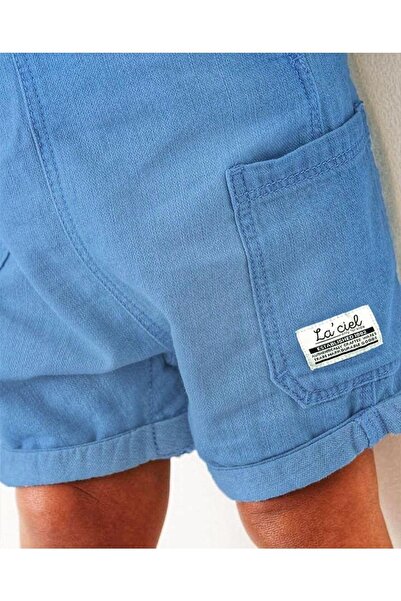 Pink Hippo Kids Unisex Children's Strappy Gardener Denim Shorts Salopet
