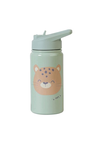 saro Green 350ml Stainless Steel Flask with Straw/Drinker/Thermos