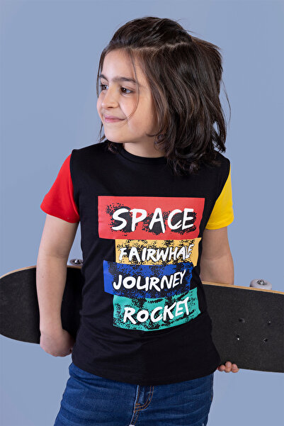 Toontoy Μπλουζάκι με τύπωμα με λεπτομέρεια Garni στα μανίκια για αγόρια