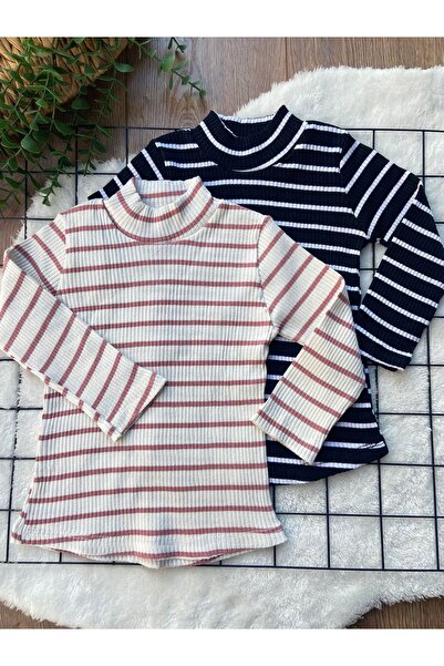 tunays shopping Дівчачий смугастий бади з довгими рукавами - набір з 2 штук
