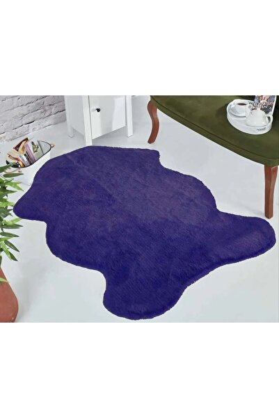 SARAR HALI SARAR Koyun Postu Görünümlü Peluş Halı Lacivert