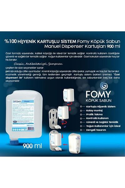 Fomy 900 ml Classic Refreshing Cleansing Creamy - Easy-Rinse Skin Cleansing Foam