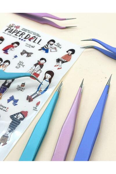 Kağıt Gemi Dükkan Sticker Cımbızı Eğri Uçlu Mavi - Çıkartma -washi Bant - Sti...