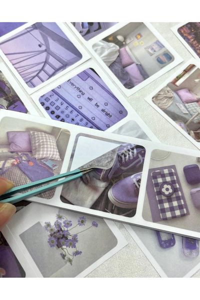 Kağıt Gemi Dükkan Waiting For You Purple Notebook Sticker / Decal / Bullet Journal / Notebook Decoration / Scrapbook