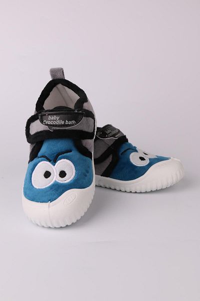 The Red Kids Papuci pentru băieți - iarnă, velcro, branț confortabil reglabil, albastru
