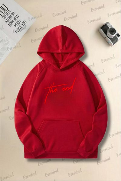 Evomind Unisex the End Printed Adult and Kids Oversize Hooded Sweatshirt