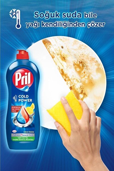 Pril Elde Yıkama Sıvı Bulaşık Deterjanı 4x1350g Limon 5 Etki - Kendinden Yağ Çözme Özelliği