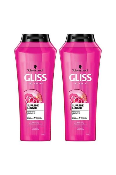 Gliss Gliss Supreme Length 500 ml x 2 Pieces - Special Shampoo for Long Hair