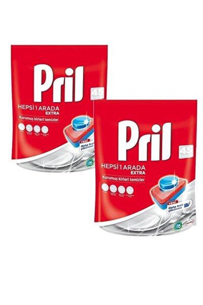 Pril Hepsi Bir Arada Extra 90 Yıkama Bulaşık Makinesi Tableti (2x45'li Paket) - Yoğun Temizlik
