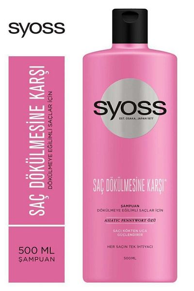 Syoss Anti-Hair Loss Shampoo 500 ml - 3 Pieces - Strong Protection