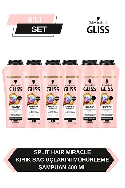 Gliss Split Hair Miracle - 400 ml X 6 Pieces Cut Shampoo