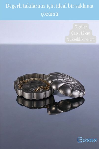 Evene Organizator de bijuterii antic din argint sterling cu 16 modele - cutie de machiaj și bijuterii