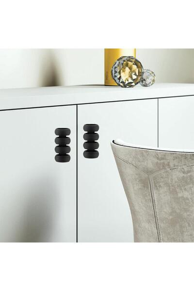 NZB Black Matte Hard Plastic Ash - Furniture Drawer, Kitchen Cabinet and Door Handles