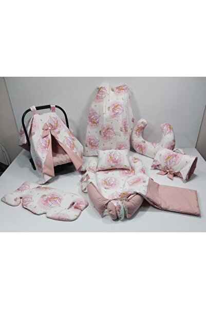 Balamira BALAMİRA PEMBE BALONLU OVAL 10 LU BABYNEST SETİ
