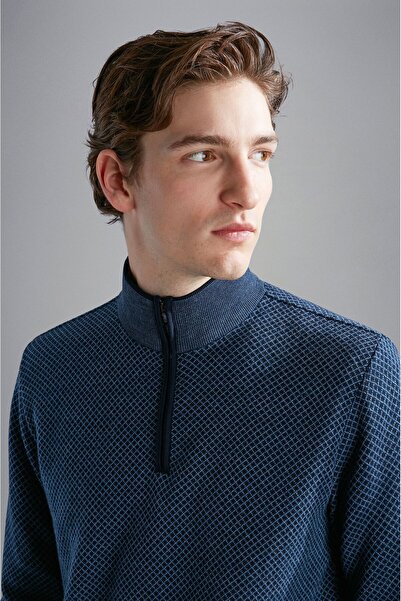 PAUL&SHARK MEN'S ZIPPED PULLOVER C.W. WOOL