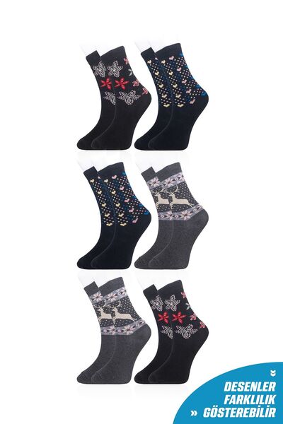 GÜRKA 6-пакет дамски памучни чорапи с шарки