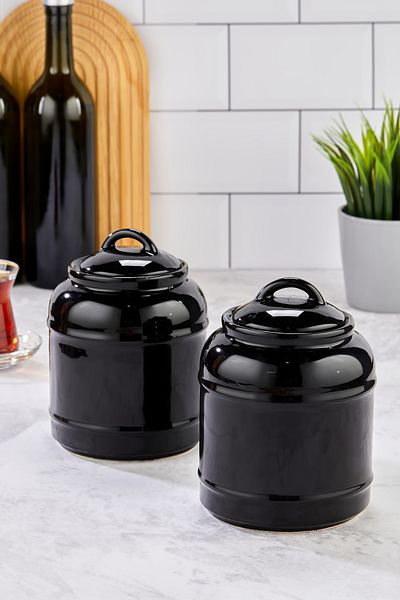 MİNOLE HOME Large Size Ceramic Storage Set of 2