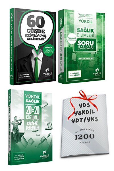 Modadil Yayınları Yökdil Sağlık 60 Günde Ezberbozan Kelimeler-Soru Bankası-20...