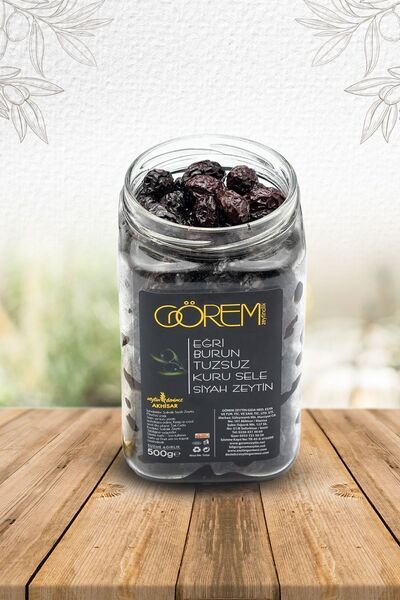 Görem Zeytin 2025 Taze Tuzsuz Eğriburun Kuru Sele 500 Gr.