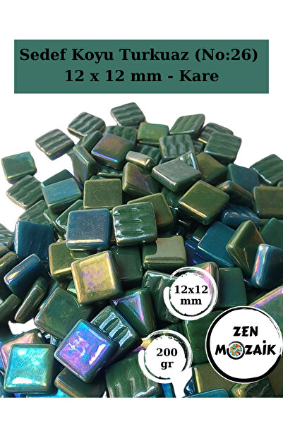 Zen Mozaik Sanatsal Mozaik Çalışmalarınız için 12x 12 mm Kare - Sedefli  Cam ...