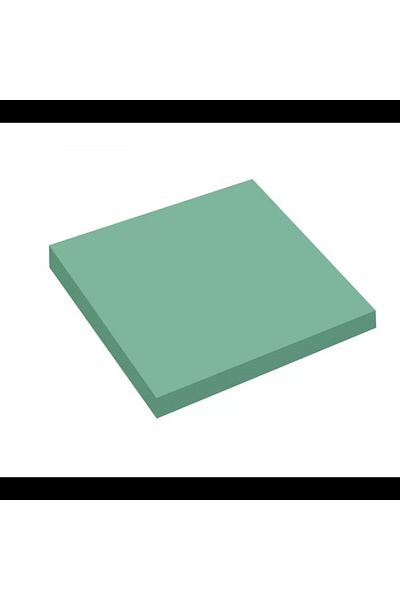 KRAF Transparent Green Note Paper - 76x76, Adhesive, 50 Yp.7676tr