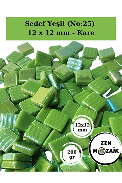 Zen Mozaik Sanatsal Mozaik Çalışmalarınız için 12x 12 mm Kare - Sedefli  Cam ...
