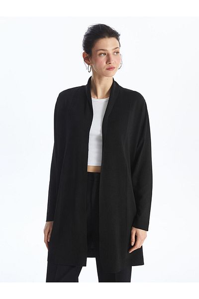 LC Waikiki Women's Knitwear Cardigan - Shawl Collar, Solid, Long Sleeve