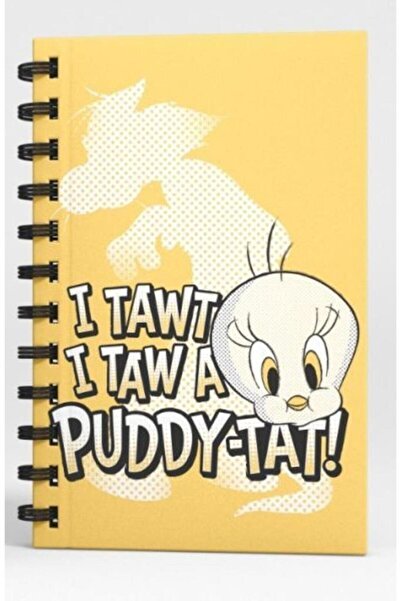 Mabbels Spiralli Defter Tweety I Tawt I Taw A Puddy Tat Açık Sarı 80 Yp 17x24...