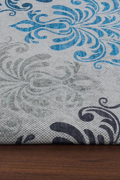 RENKLİBUTİK Modern Patterned Velvet Carpet Cover - Elastic and Non-Slip, Washable, 6 M2