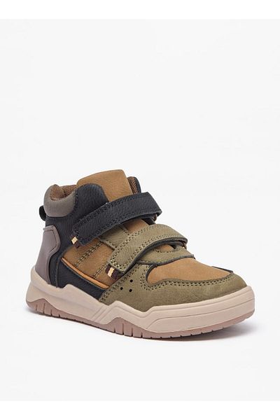 LBL by Shoexpress Panelled High Cut Sneakers with Hook and Loop Closure