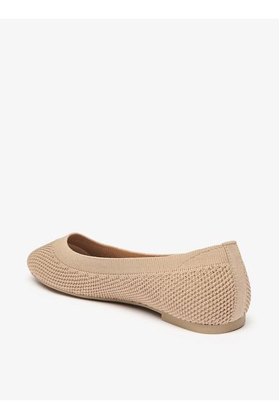 Celeste Women's Textured Slip-On Round Toe Ballerina Shoes