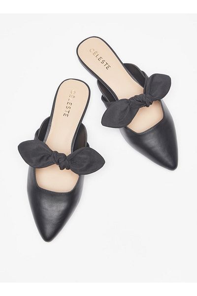 Celeste Women's Slip-On Mules with Bow Accent
