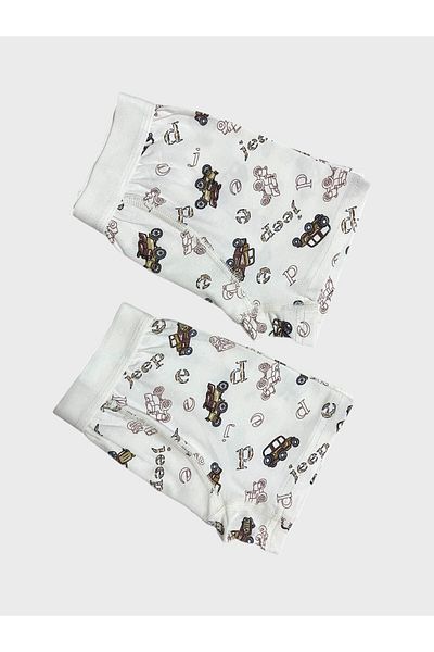 Fil Kids Boy - Jeep Patterned Cotton 2-Piece Rubber Waist Boxer Set