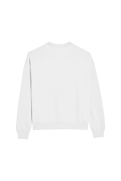 The Champ Clothing Λευκό φούτερ Oversize - Crew Neck, Fleece Cherries Printed