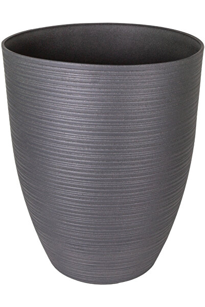 Herdekora Oval İç ve Dış Mekan Saksı Antrasit Gri Büyük Boy 43x43x52,5 Cm.