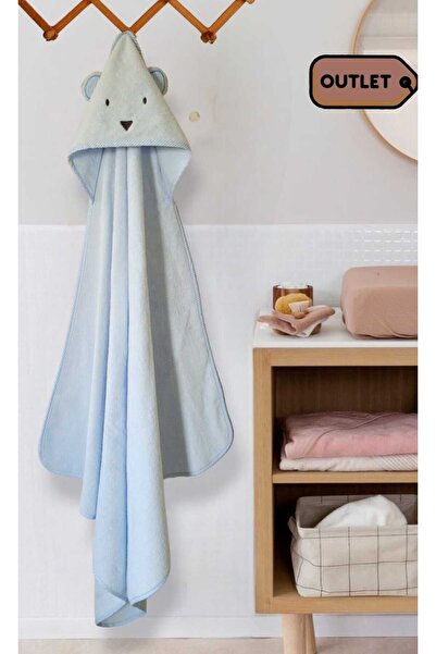 MOTHERCARE Outlet/ Ekstra Yumuşak Pamuklu Kız-erkek Bebek Banyo Havlu Kundak 100x100cm Ayıcık /mavi