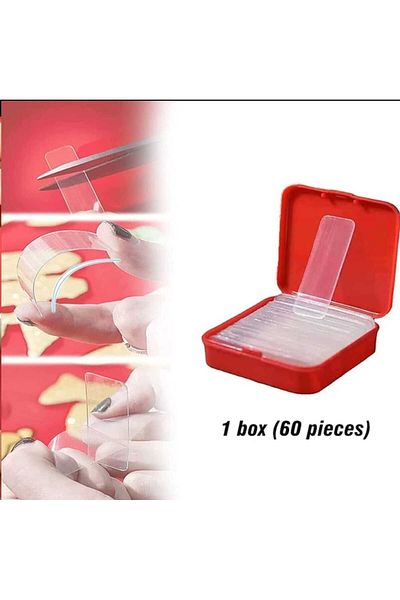 Dalian Home Double Sided Transparent Tape Transparent Tape 60 Pieces Boxed 1cm X 4.5cm Boxed Tape